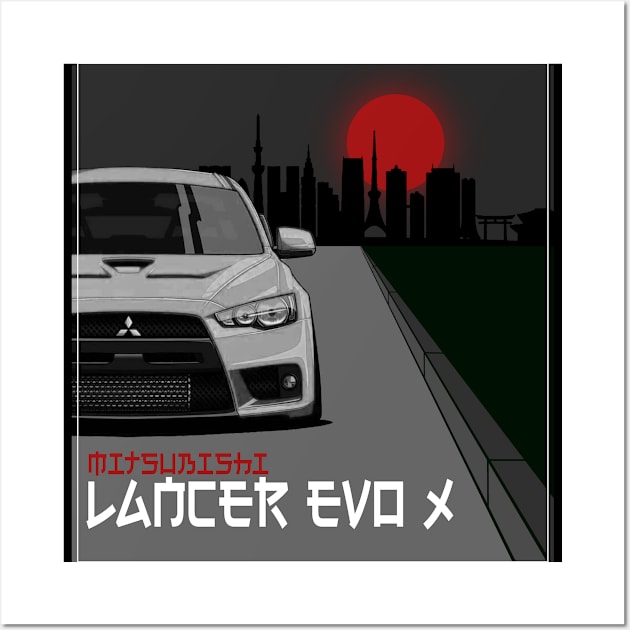 Mitsubishi Lancer EVO X Wall Art by T-JD